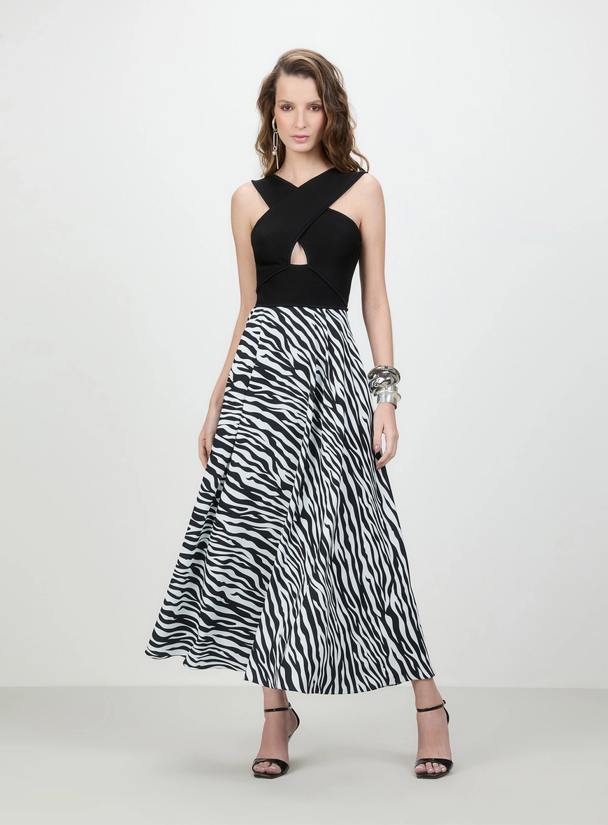 Vestido Maxi Midi Zebra