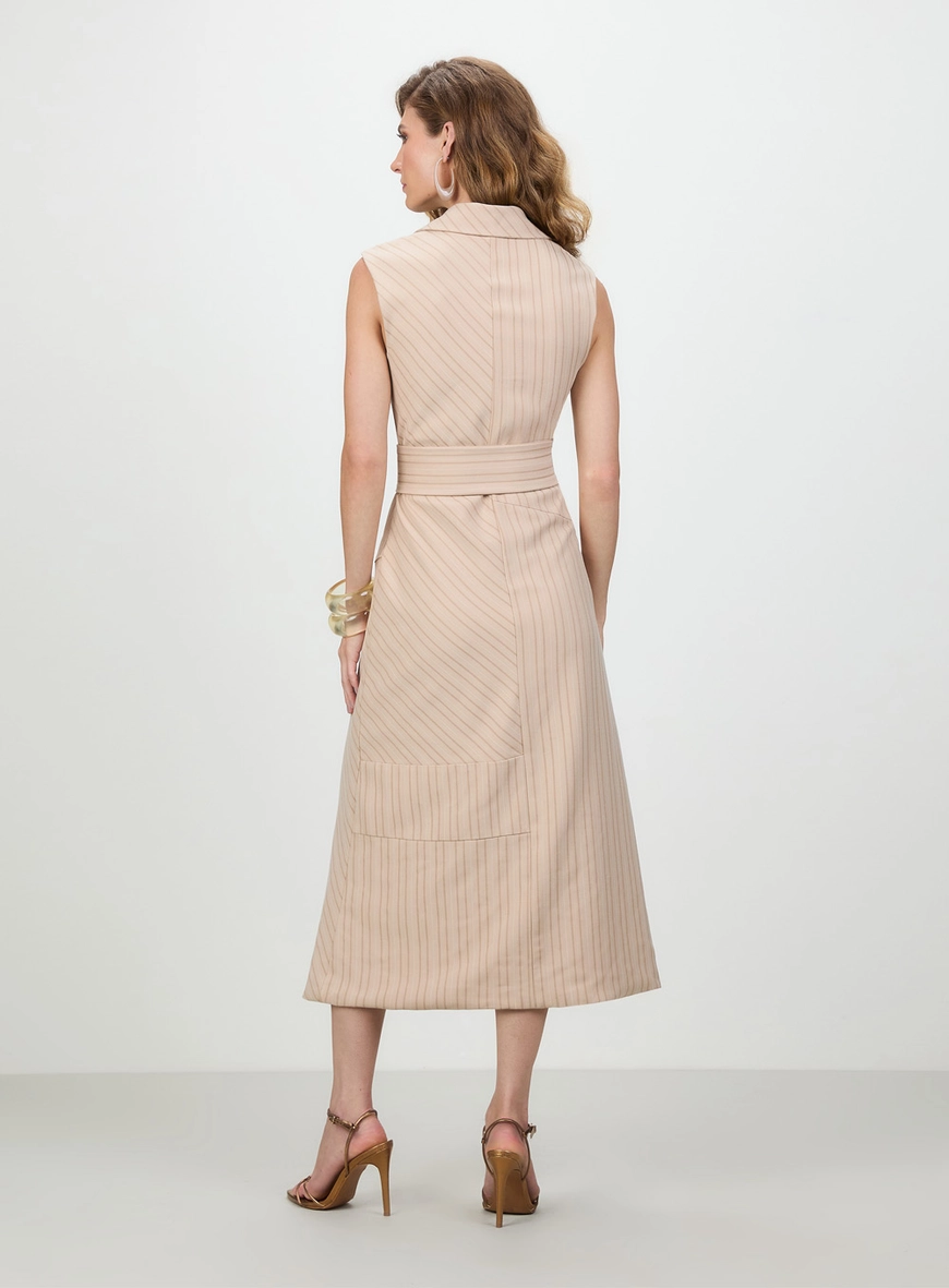Vestido Chemise Alfaiataria Stripe