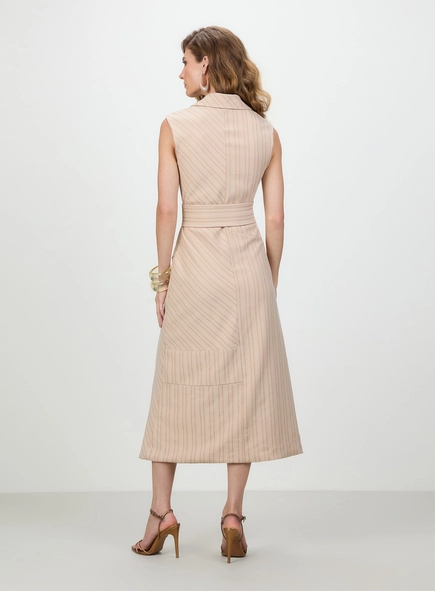 Vestido Chemise Alfaiataria Stripe