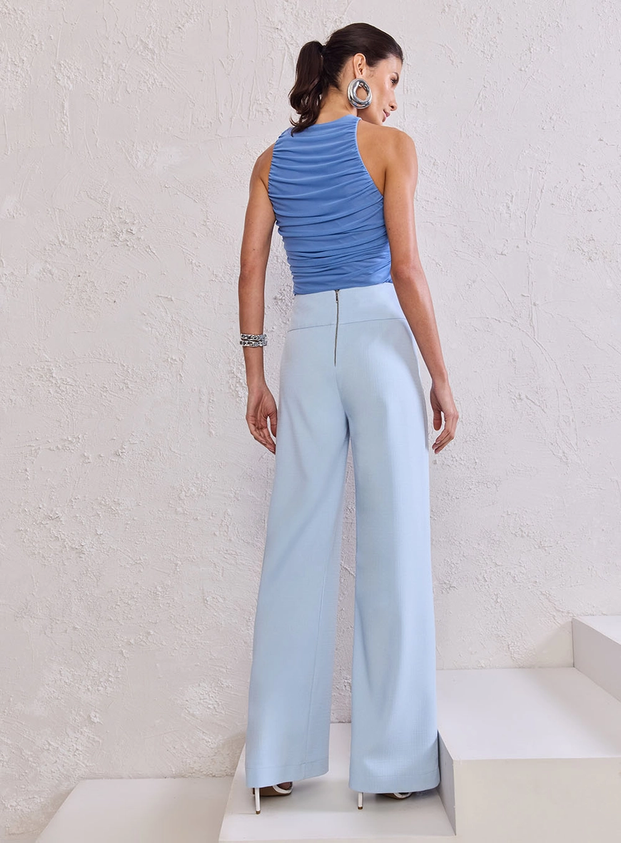 Blusa Franzida Em Tule Elastic