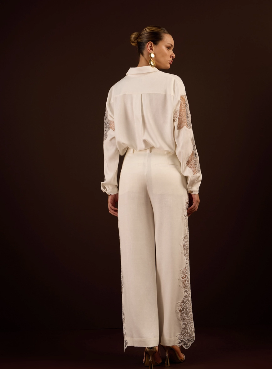 Calça Linho Renda