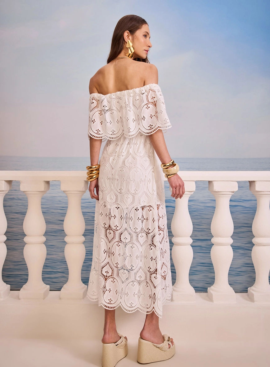 Vestido Ombro A Ombro Richelieu