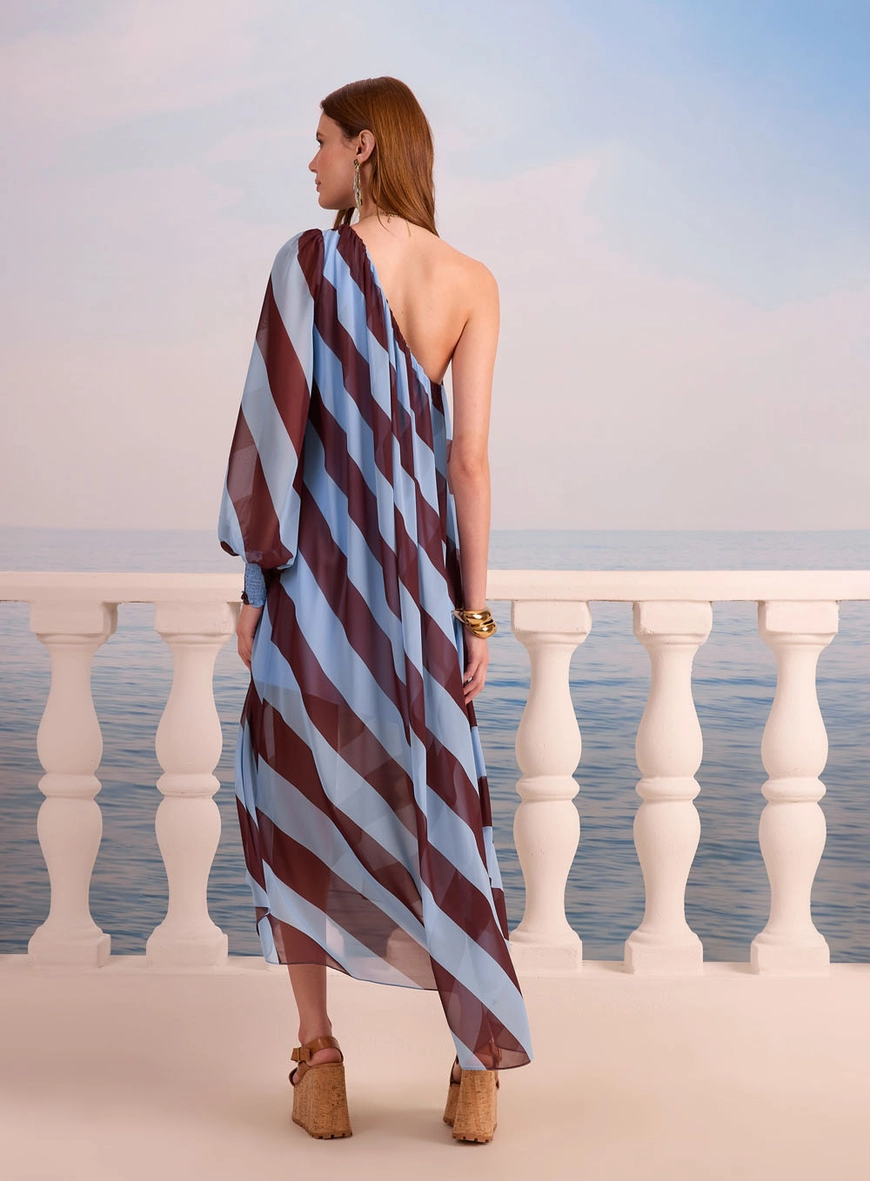 Vestido Estampado Manga Única
