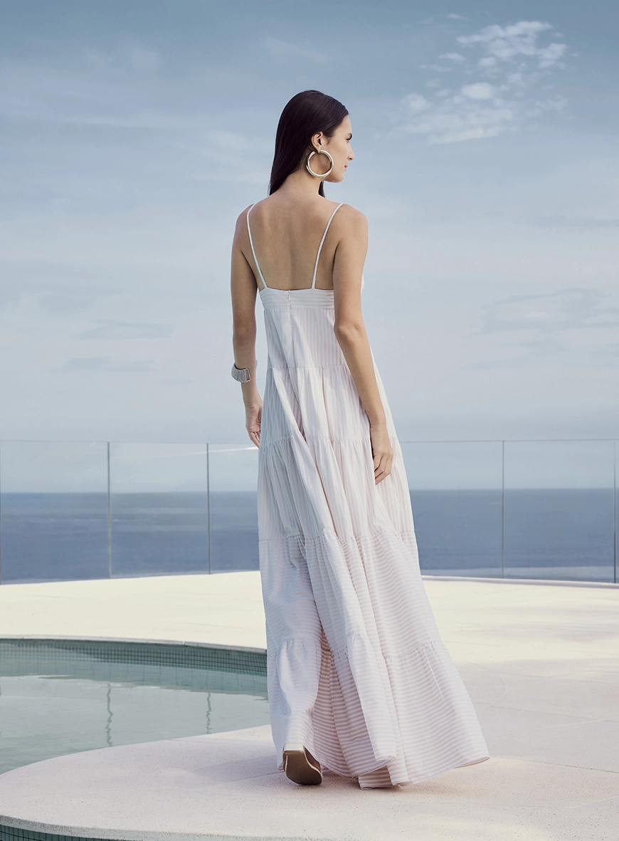 Vestido Longo Cotton Stripe