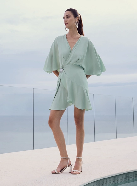 Vestido Trespasse Crepe Fluid
