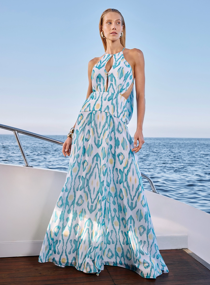 Vestido Max Midi Ikat