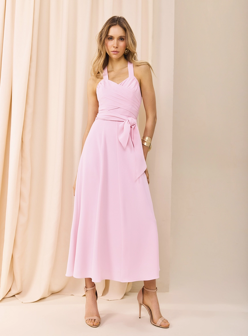 Vestido Midi Cruzado