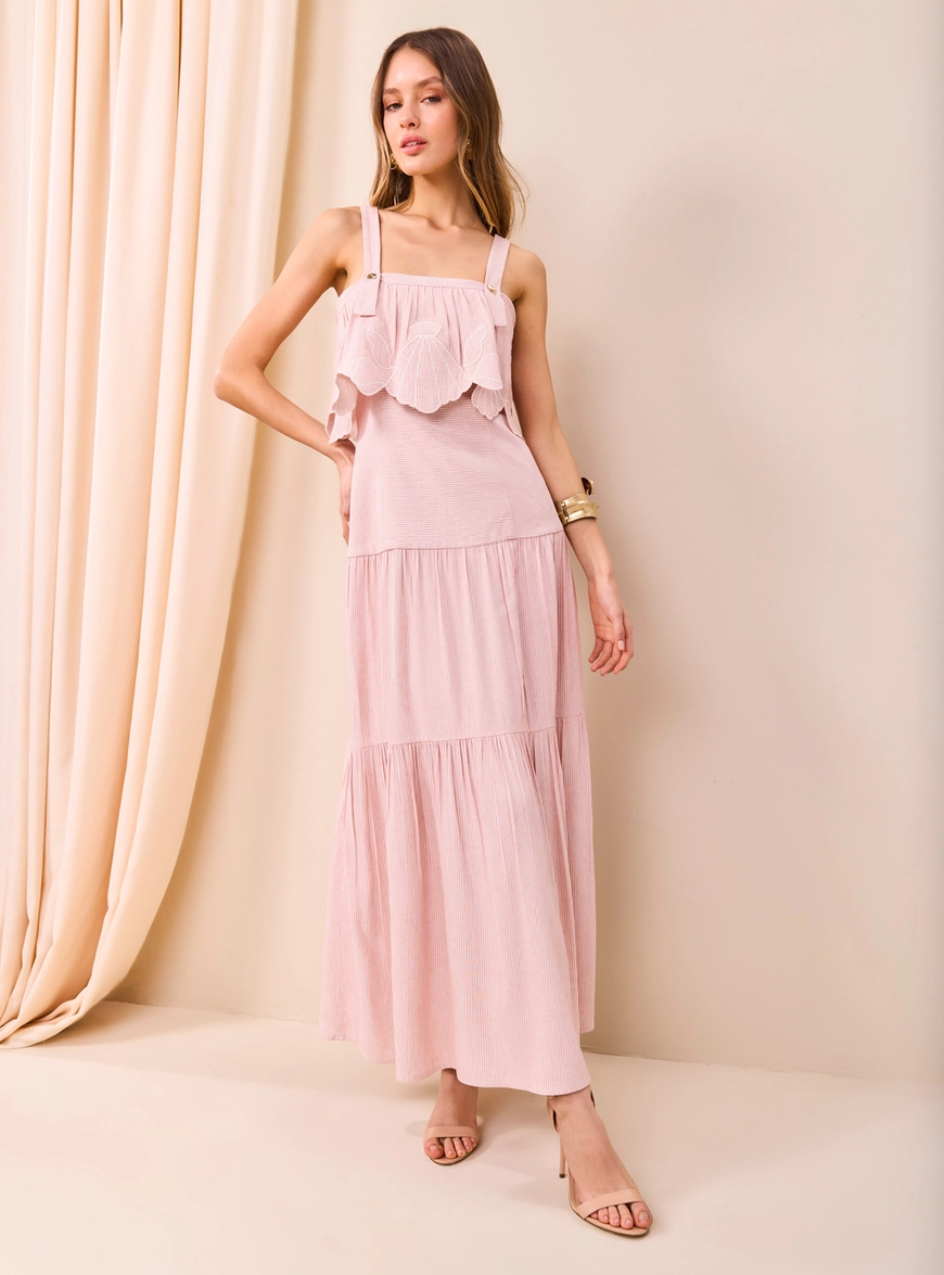 Vestido Maxi Midi Bordado