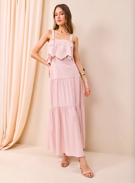 Vestido Maxi Midi Bordado
