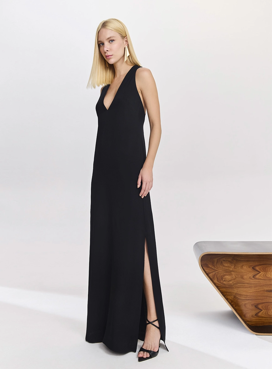Vestido Longo Alças Cruzadas