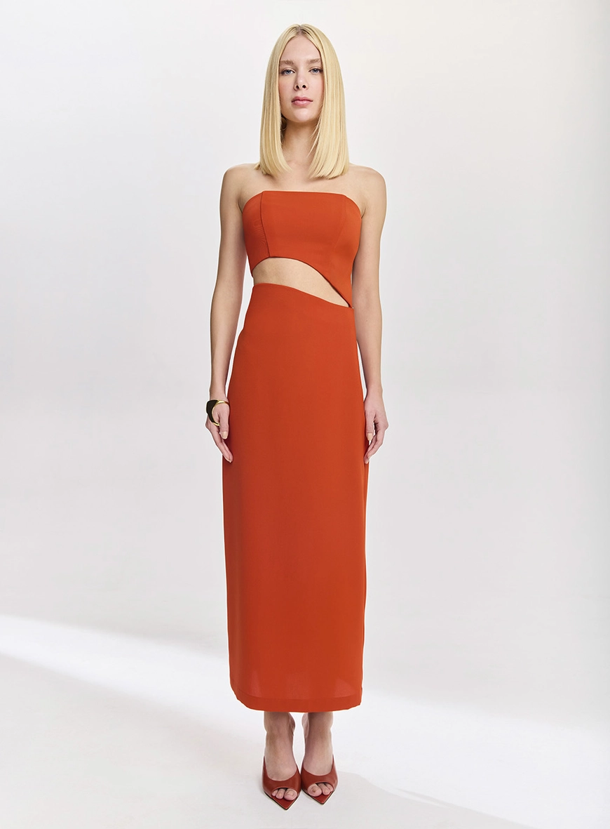 Vestido Midi Cut Waves