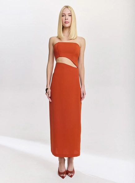 Vestido Midi Cut Waves