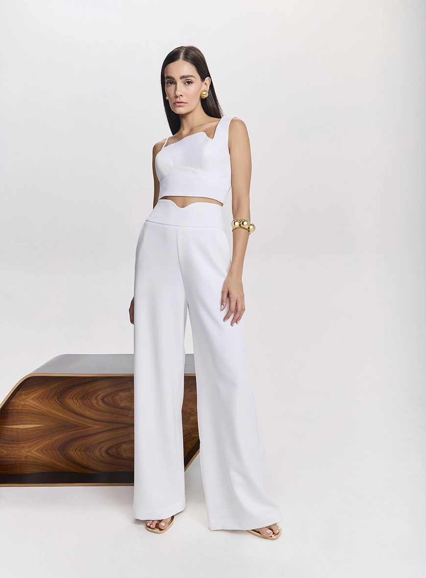 Conjunto Top E Calça Alfaiataria Wave