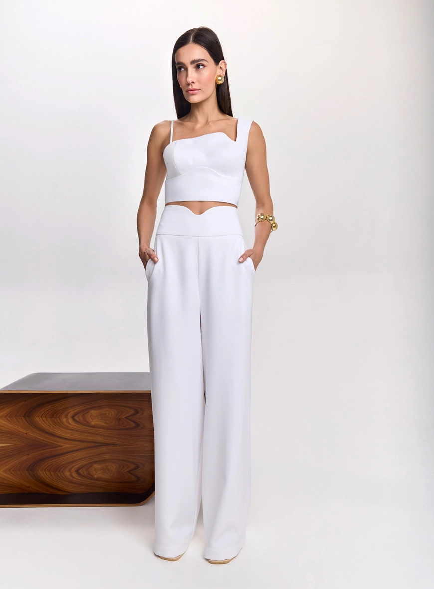 Conjunto Top E Calça Alfaiataria Wave