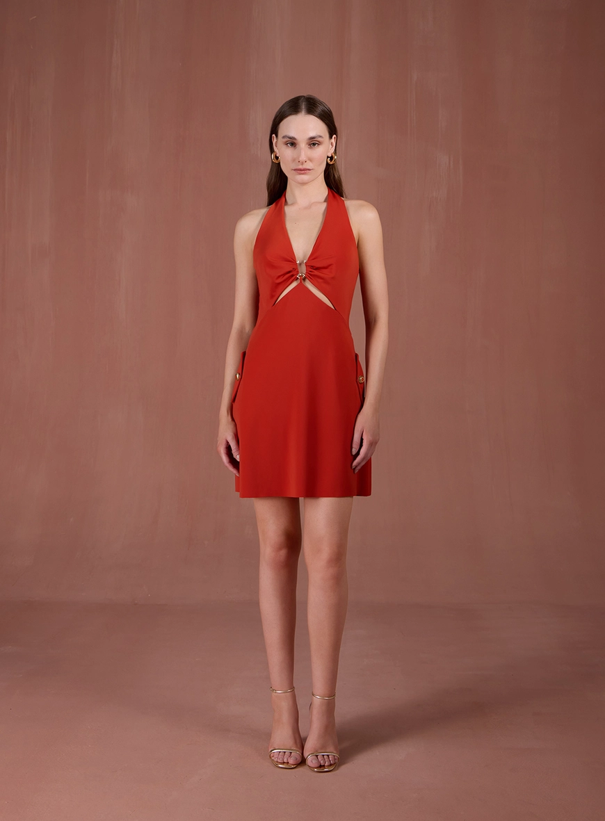 Vestido Cut Out Frente Única