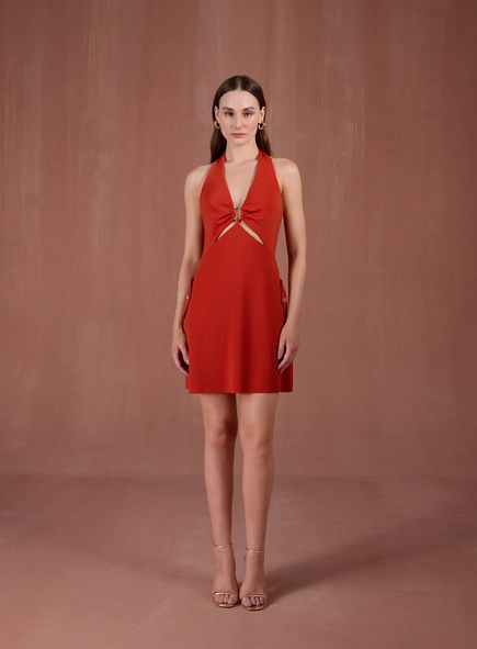 Vestido Cut Out Frente Única