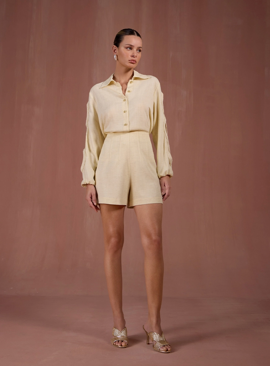 Conjunto Camisa Cut Out E Shorts