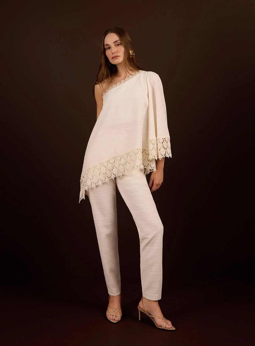 Conjunto Calça E Maxi-túnica Assimétrica