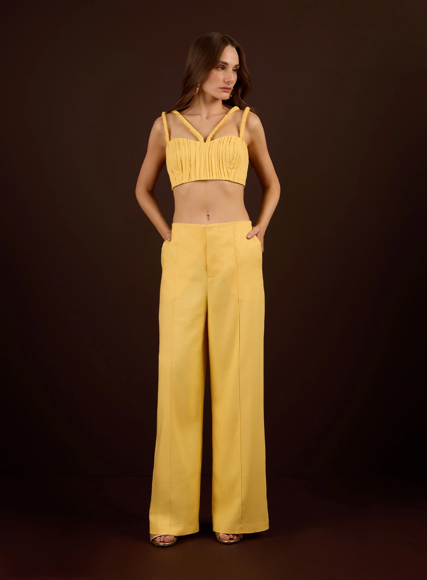Conjunto Top E Calça Pantalona