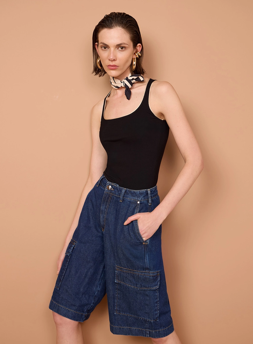 Bermuda Cargo Jeans