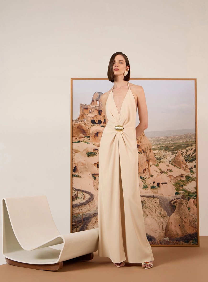 Vestido Longo Frente Ùnica Berlim