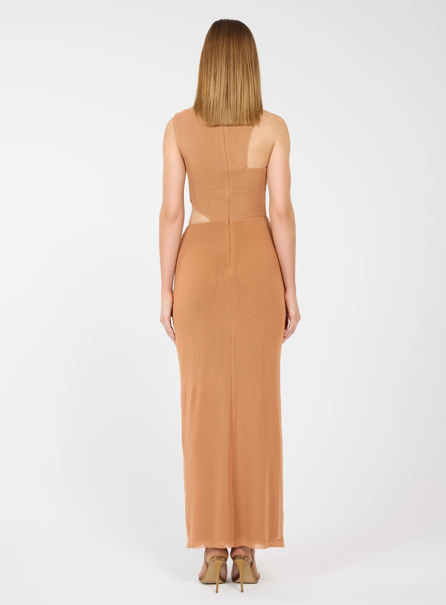 Vestido Em Tule Recortes Assimétricos