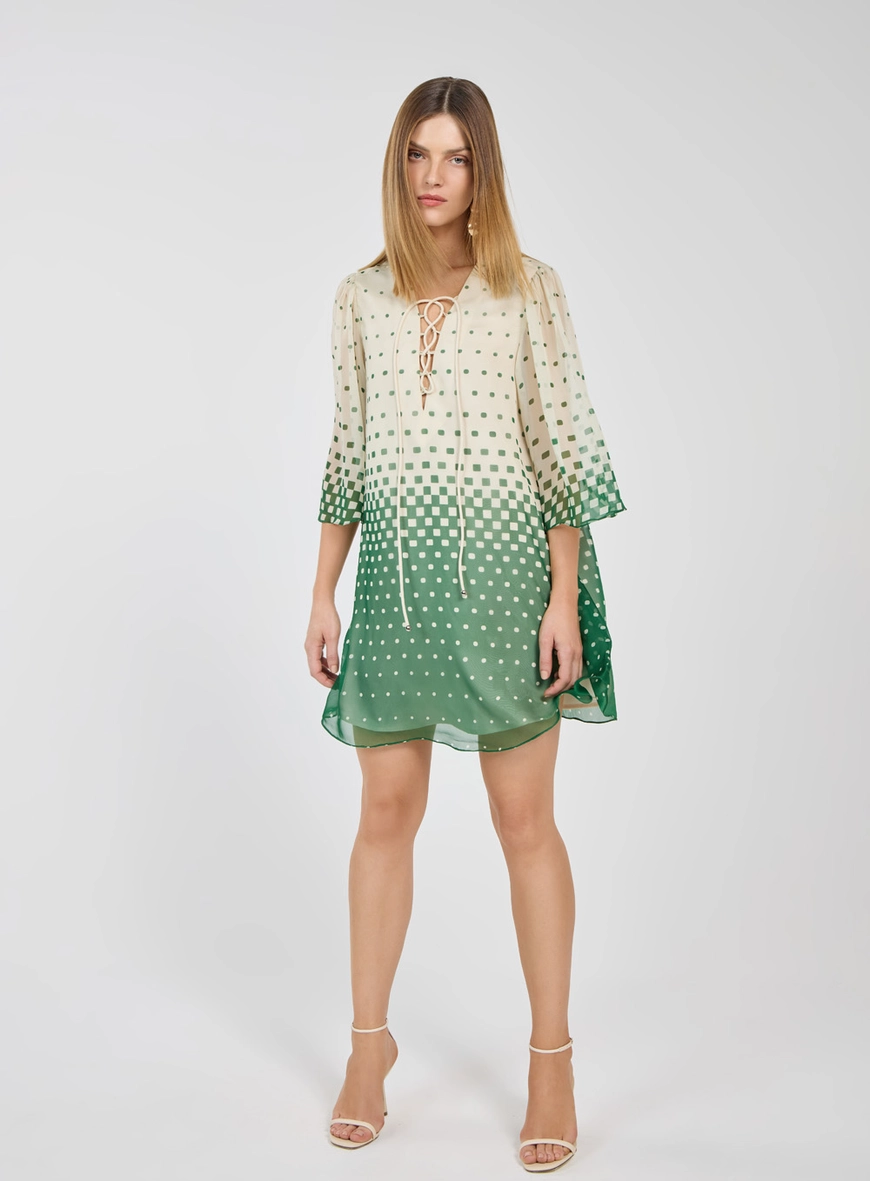 Vestido Curto Estampa Degradê
