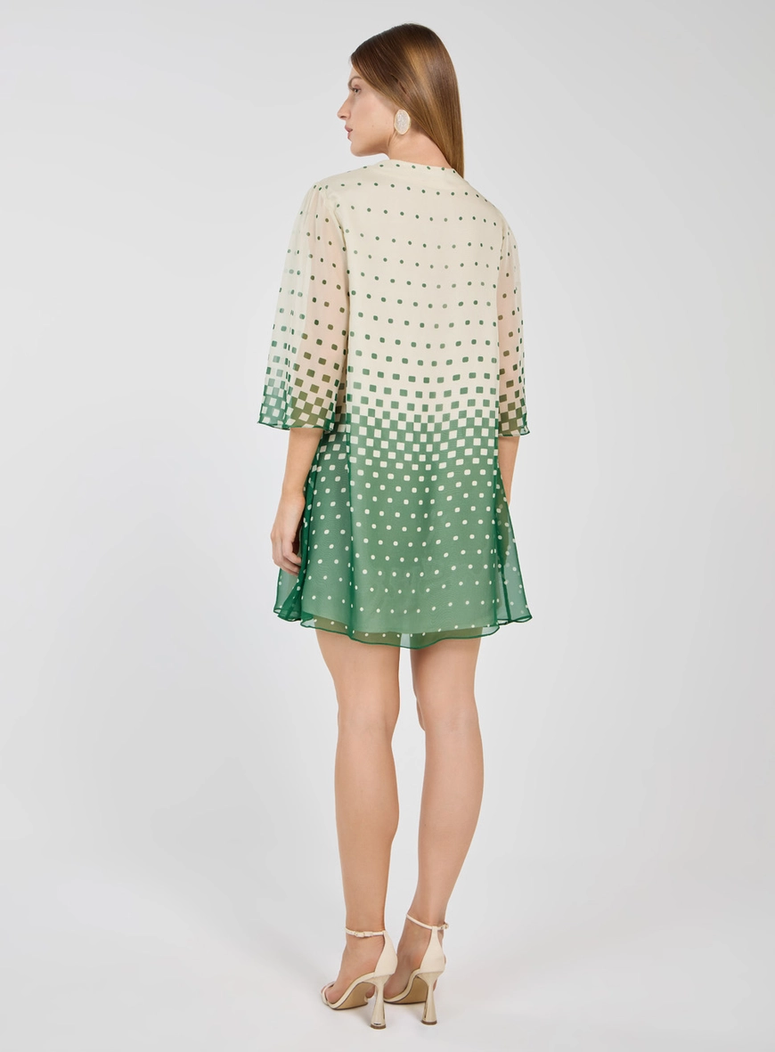 Vestido Curto Estampa Degradê