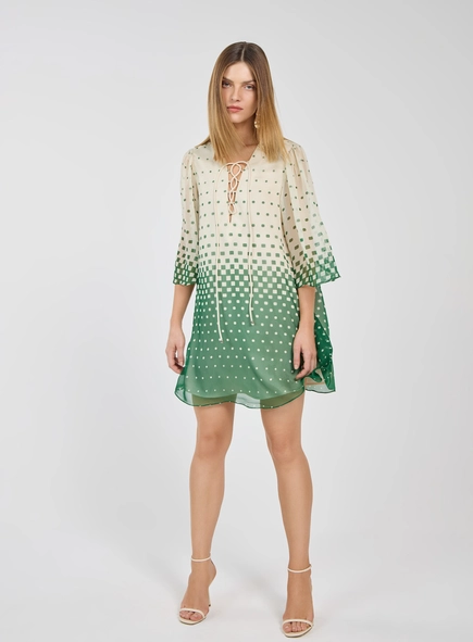 Vestido Curto Estampa Degradê