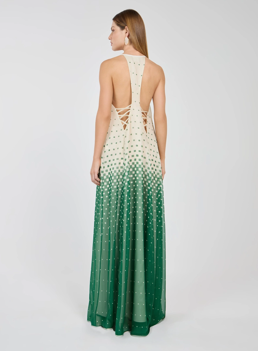 Vestido Longo Estampa Degradê