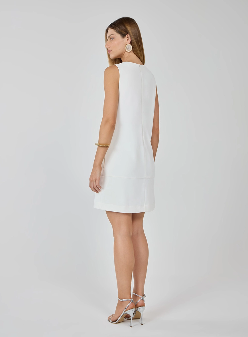 Vestido Alfaiataria Com Renda Guipure