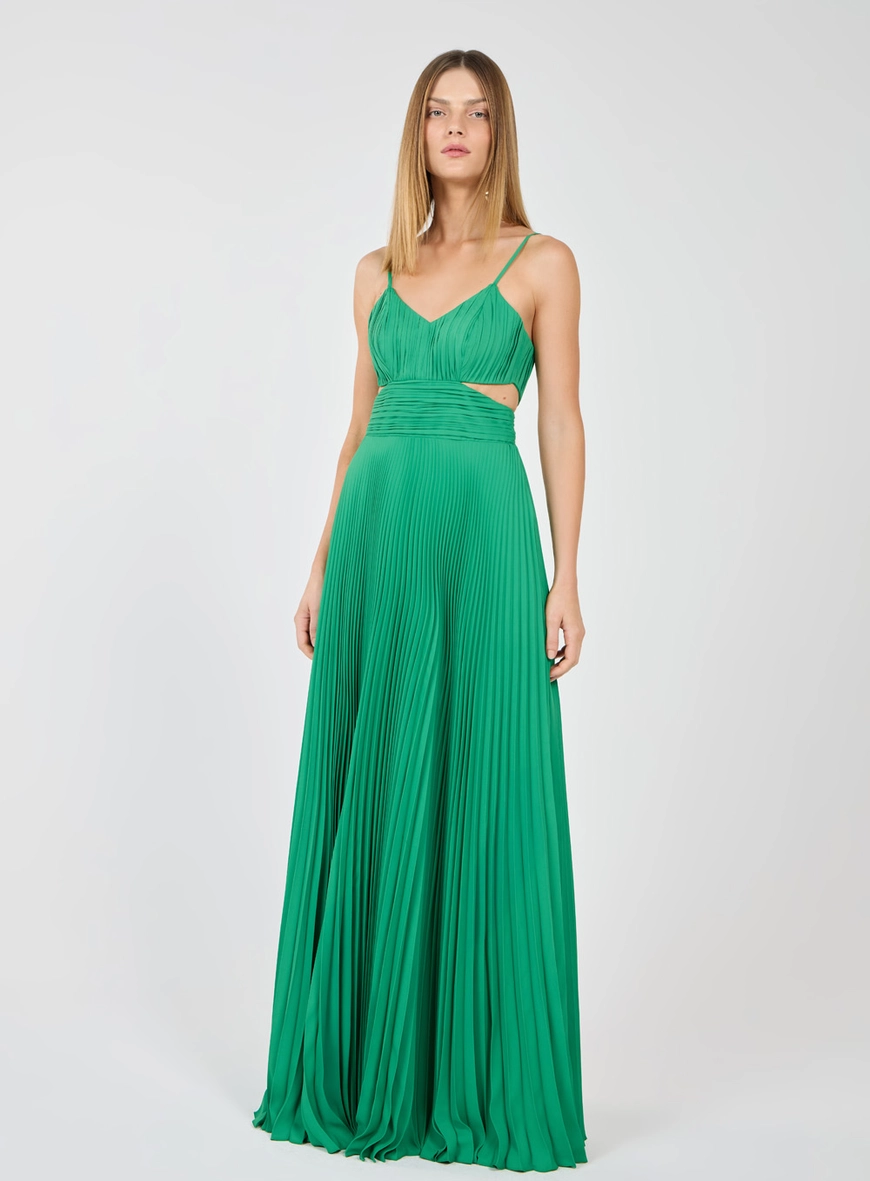 Vestido Longo Saia Plissada