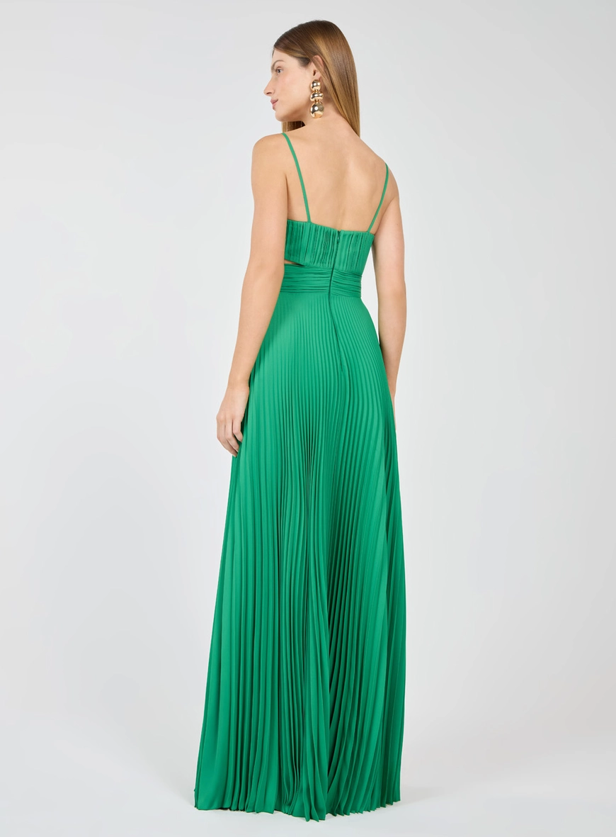 Vestido Longo Saia Plissada