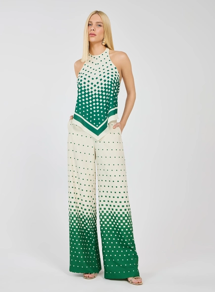 Conjunto Blusa E Calça Estampa Degradê