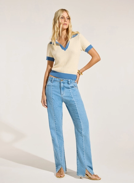 Calça Jeans Reta