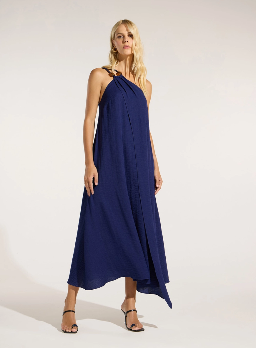 Vestido Midi Alças Assimétricas