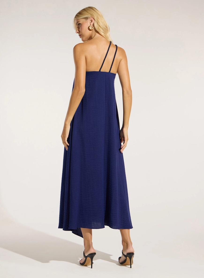 Vestido Midi Alças Assimétricas