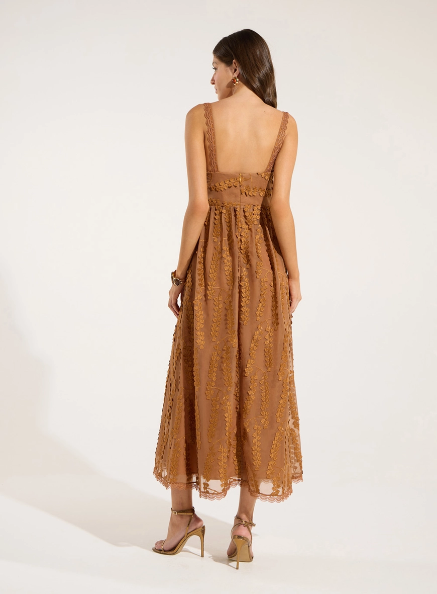 Vestido Maxi Midi Bordado