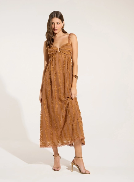 Vestido Maxi Midi Bordado