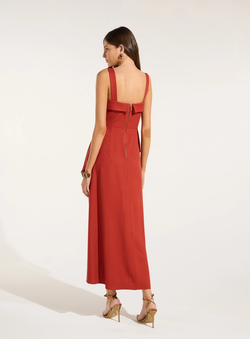 Vestido Midi Recortes Assimétricos