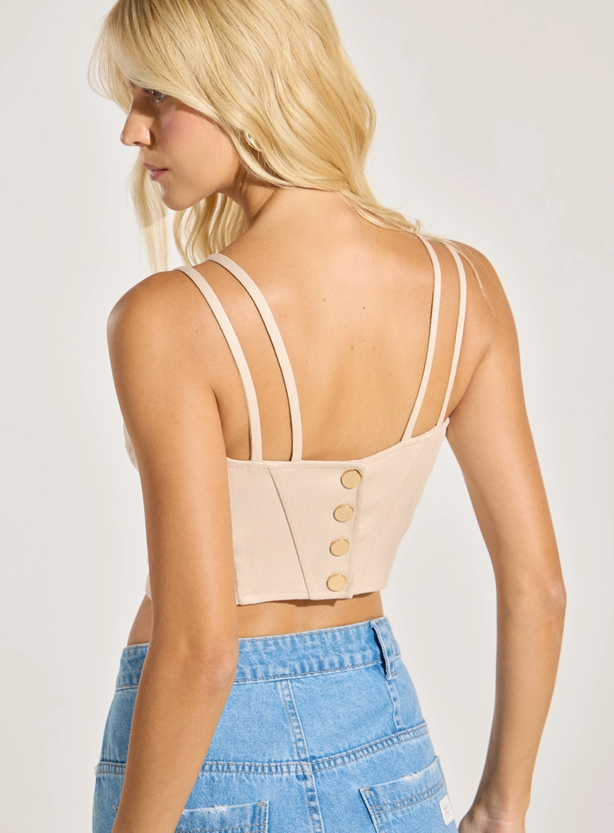 Top Corselet Alças Duplas