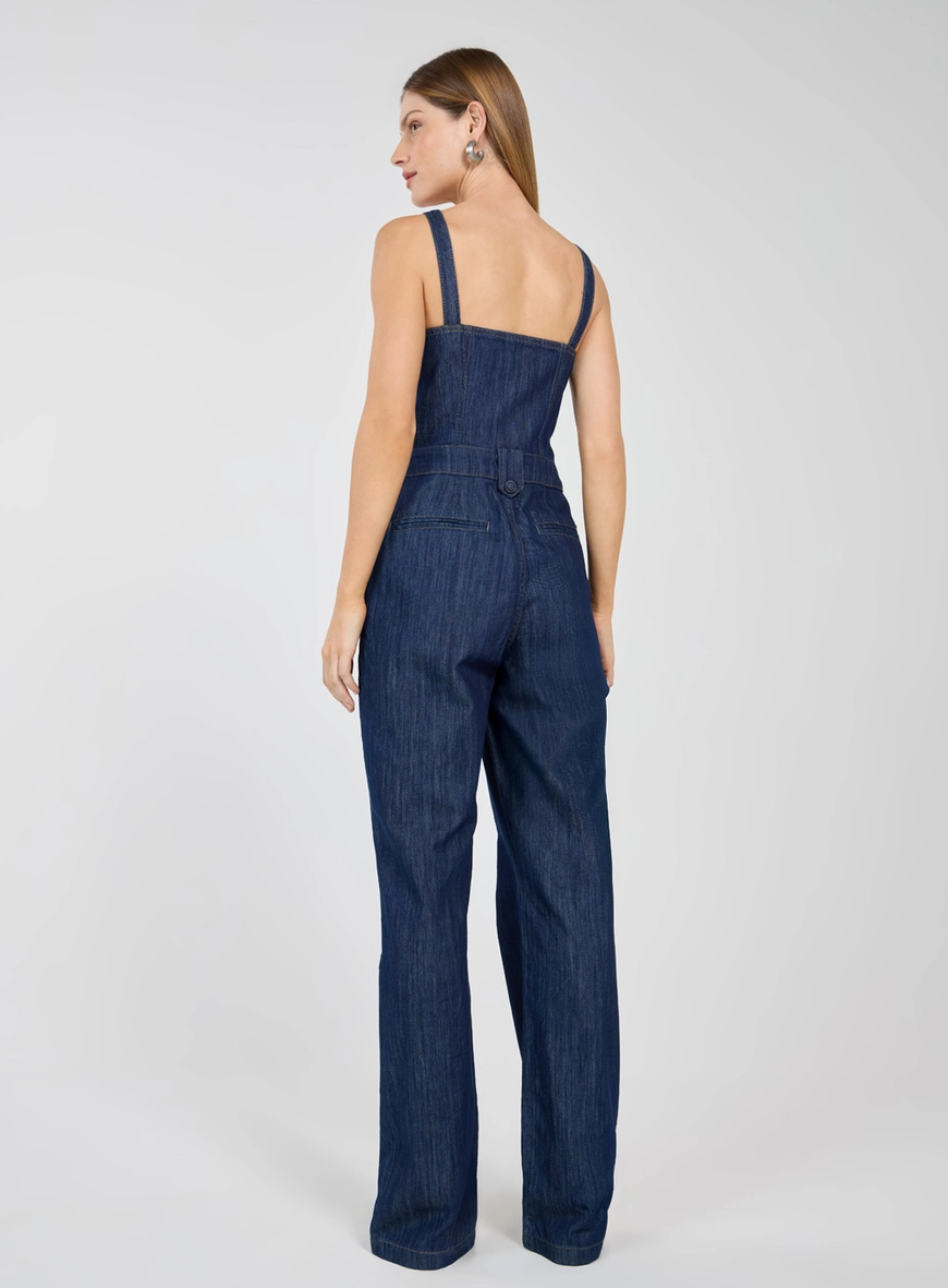 Macacão Em Denim