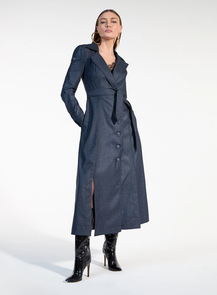 Vestido Chemise Alfaiataria - Azul Sapphire