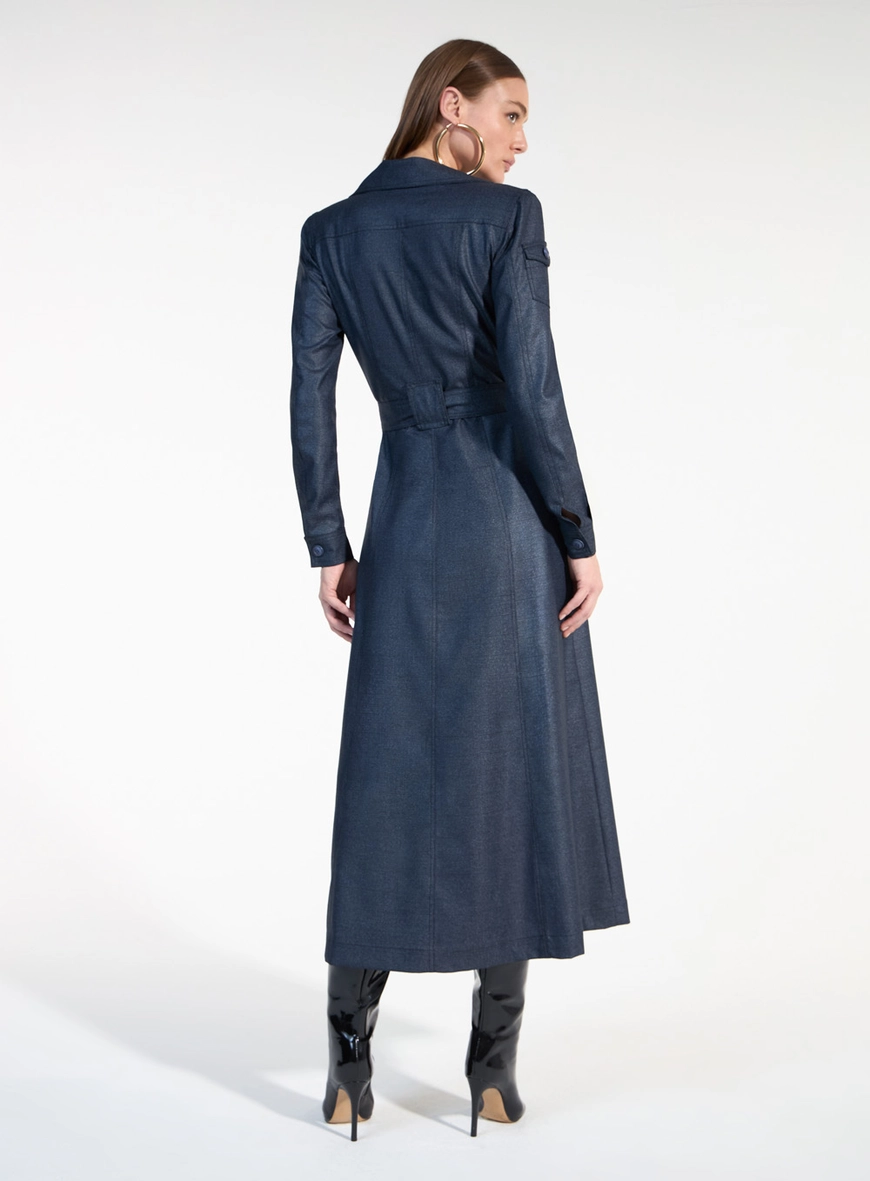 Vestido Chemise Alfaiataria - Azul Sapphire