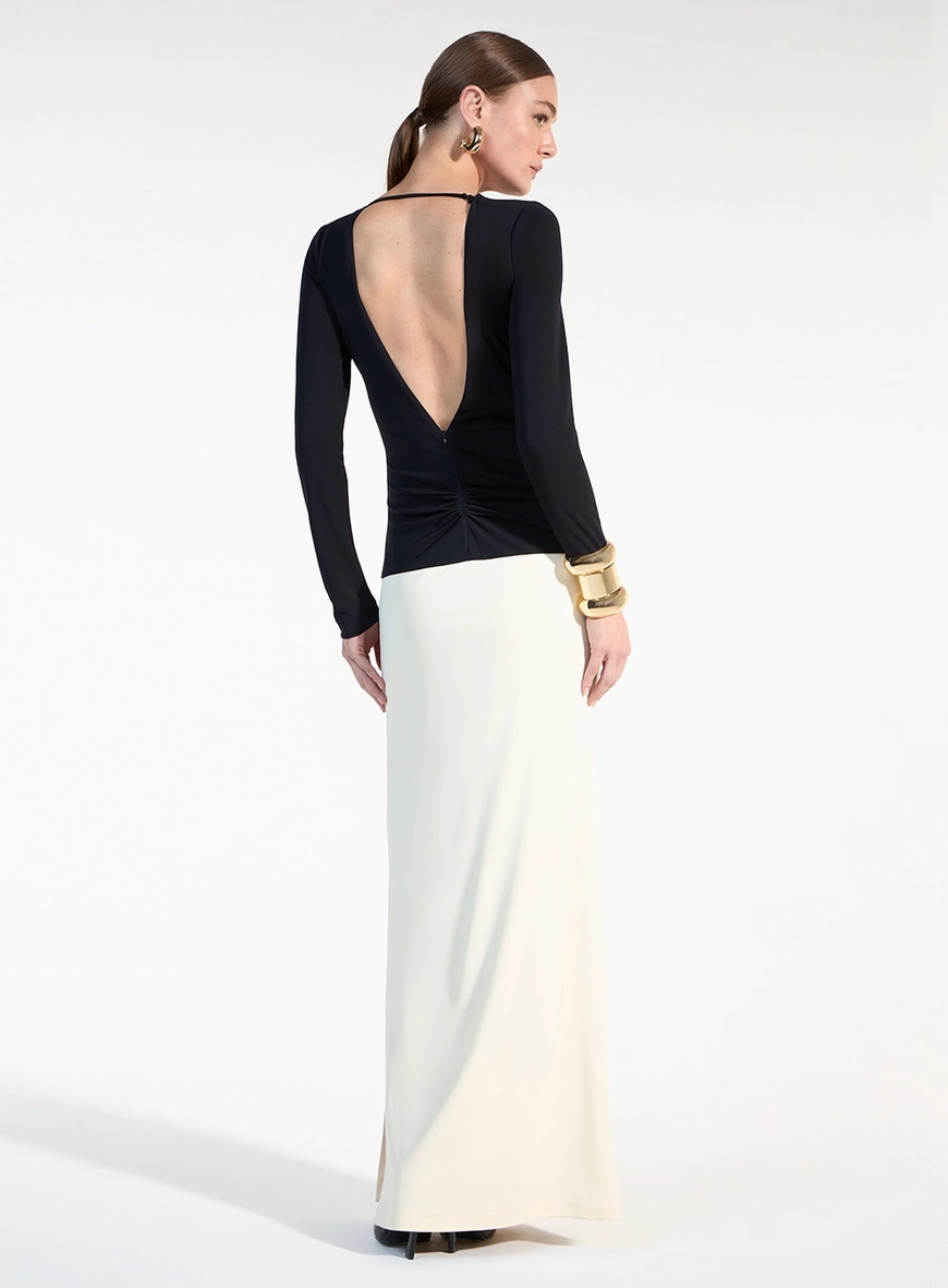 Vestido Longo Bicolor