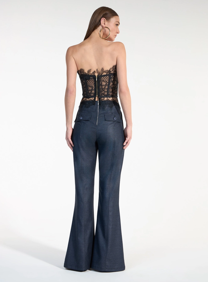 Top Corselet Renda - Preto