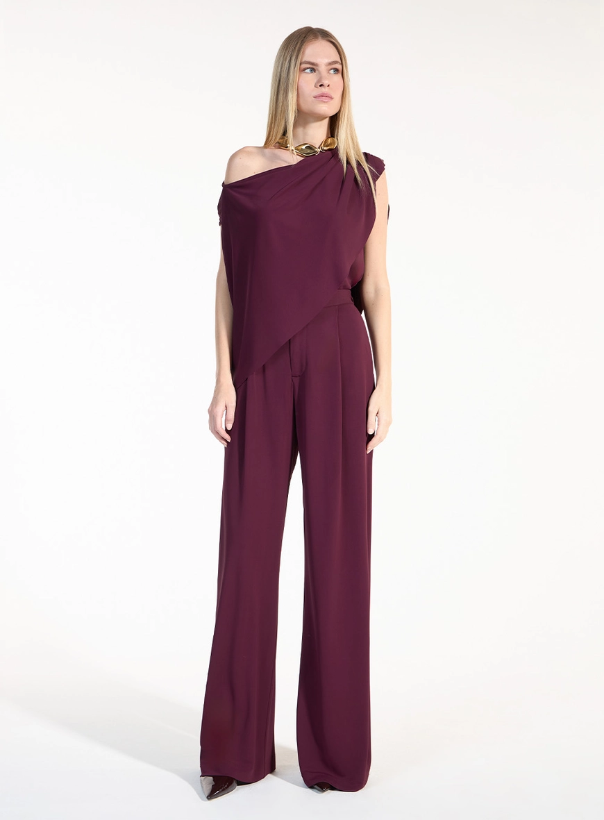 Conjunto Blusa E Calça - Bordô