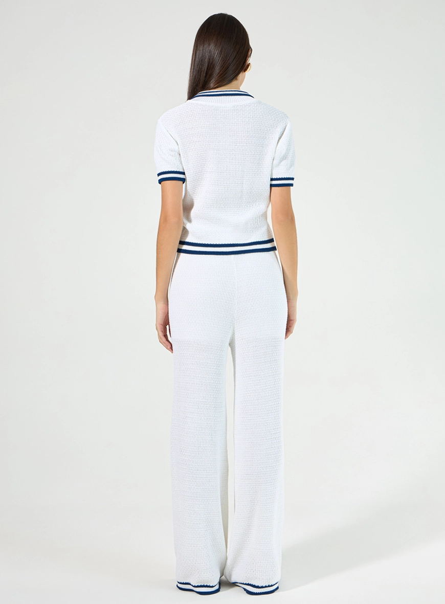 Calça Reta Tricot