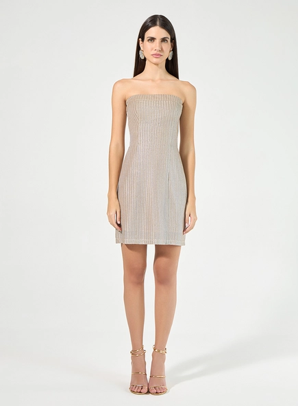 Vestido Curto Chevron Glow