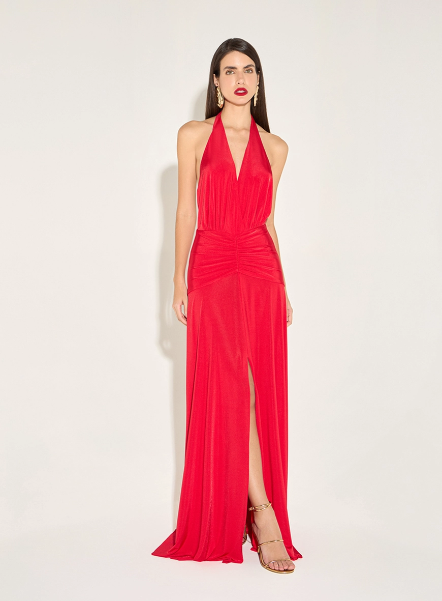 Vestido Longo Frente Única Jersey